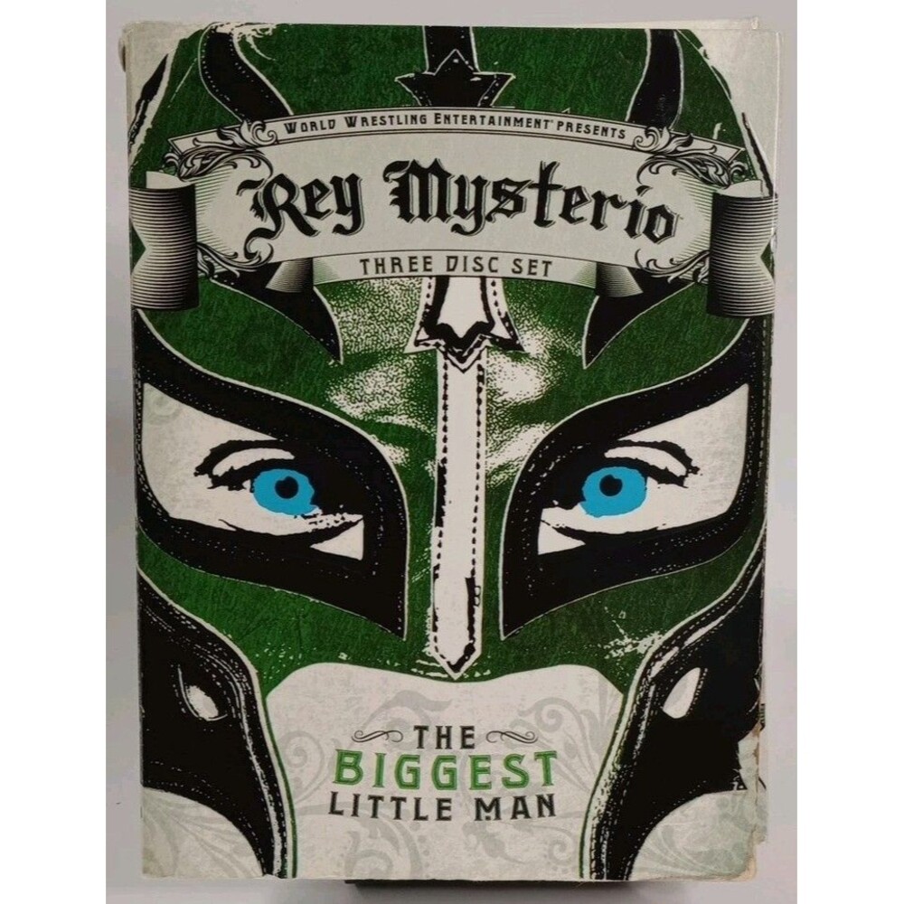 Rey Mysterio The Biggest Little Man 3-Disc WWE Wrestling DVD Set Matches GREEN..